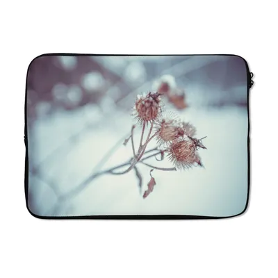 Produktbild von MuchoWow® Laptop Hülle 13 Zoll Pflanzen - Winter - Schnee - Natur Laptoptasche - Laptophülle - Sleeve - Rundumschutz