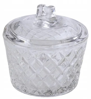 Produktbild von Zuckerdose aus Glas mit Deckel 10 cm – Elegante Zuckerglocke Transparent, Spülmaschinenfest, Multifunktions-Vorratsglas