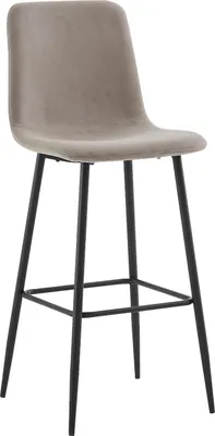 Zdjęcie produktu dla Hoker Krzesło Tapicerowane Barowe Wysokie Do Wyspy Welur Loft H110 Taupe