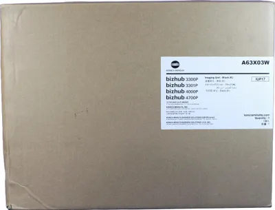 Obrázok produktu pre Konica Minolta IUP-17, 60000 strany, Čierna, Konica Minolta bizhub 3300p, bizhub 4000P, bizhub 4700P