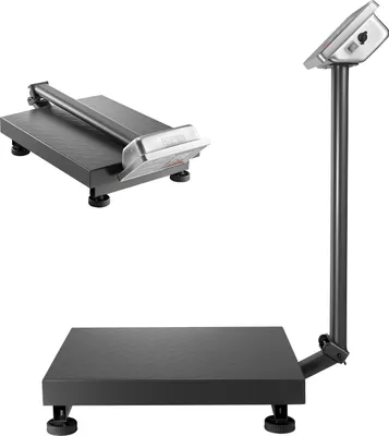 Obrázek produktu pro SucceBuy digitální plošinová váha s nosností 300 kg, přesnost 50 g, elektronická podlahová váha s LB/KG, funkce tárování, výpočet ceny, napájení AC/DC, ideální pro zavazadla, přepravu, balíky a poštovní služby