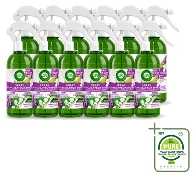 Image de 12 sprays d'ambiance Air Wick Active Fresh, parfum lavande et lys, 237 ml - Pack de 12