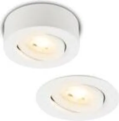 Produktbild von Briloner Desi 2 in 1 LED Aufbauspot und Einbaustrahler, 2 in 1 LED Aufbauspot und Einbaustrahler, Schwenkbar, Flach, Warmweißes Licht, Weiß, Ø9 x 3 cm