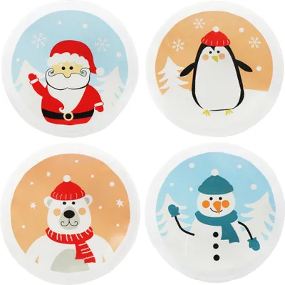 Produktbild von com-four® 4x Taschenwärmer - wiederverwendbarer Handwärmer im Winter Design