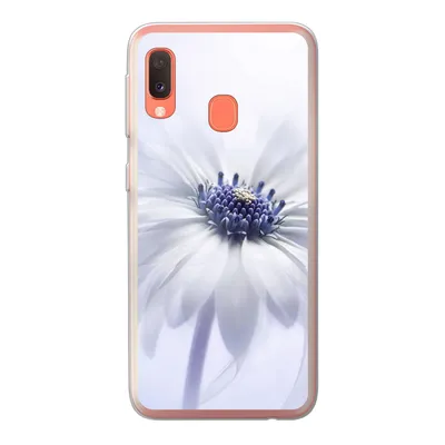 Produktbild von MuchoWow® Handyhülle Schutzhülle Hülle für Samsung Galaxy A20e Blume - Abstrakt - Weiß Silikon Softcase Handy Hülle - Abdeckung
