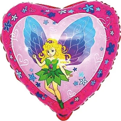 Produktbild von Feen-Folienballon, Herz, 46 cm, Grabo