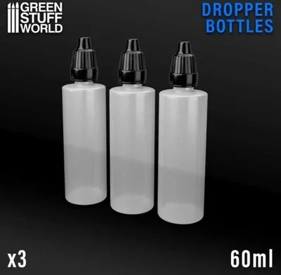 Produktbild von Green Stuff World - 3x Plastikflaschen, 60ml Tropfer