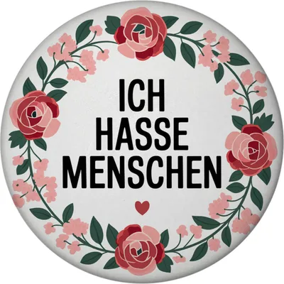 Produktbild von Ich hasse Menschen Blumensprache Magnet