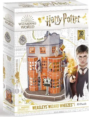 Image de Weasleys' Wizard Wheezes™ 3D HP Slanted Alley Puzzle 78 pièces