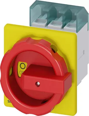Imagen del producto de Siemens 3LD2555-0TK53, 3 polos, rojo, amarillo, 690 V, 400 V, 6000 V, IP65