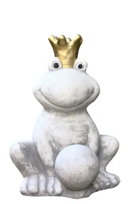 Produktbild von Schöner Frosch aus Steinguss perfekt für den Garten die Terrasse oder den Vorgarten ist Frostfest Witterungsbeständig und Neu 35cm H, HO-017