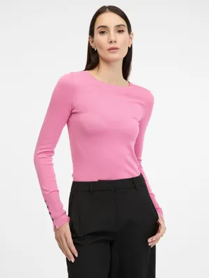Produktbild von Orsay Damen Pullover mit Rundhals und Langarm, aus Viskose, Rosa, Größe L