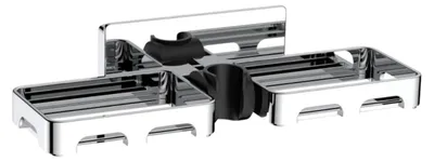 Produktbild von Brausehalter Wandmontage mit Seifenablage Messing verchromt