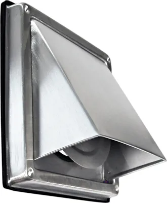 Produktbild von Edelstahl Ablufthaube LG 5515 L Lüftungsgitter DN 150 Außenverschlussklappe