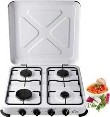 Obrázek produktu pro DCG Eltronic EKP2427 Varná deska bílá Pracovní deska Plynová varná deska 4 zóny