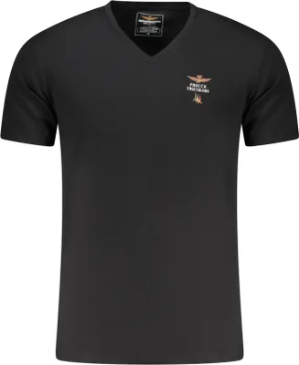 Obrázok produktu pre Pánske tričko Aeronautica Militare čierne s výstrihom do V SCOTI006J508-34300 L