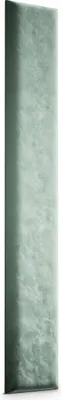 A single mint green upholstered wall panel is shown against a white and light gray background.