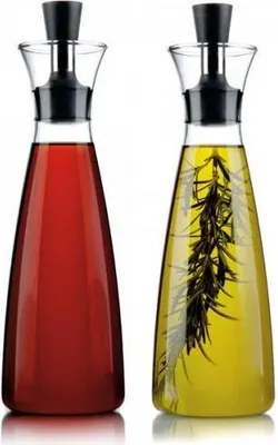 Produktbild von Eva Solo Öl- & Essig-Karaffe, Essig und Ölflasche, Essigspender, Ölspender, Glas, Transparent, 500ml, 567685