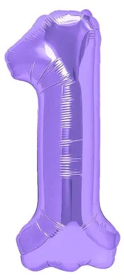Produktbild von Folienballon, Zahl 1, violett, 100 cm