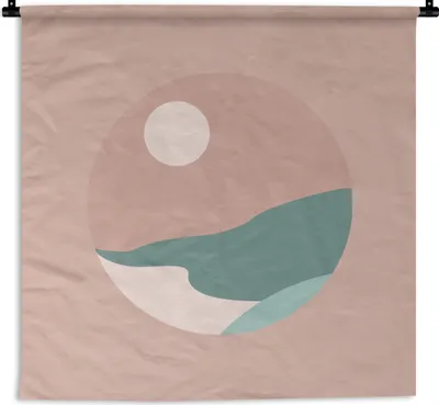Produktbild von MuchoWow® Wandteppich Wandbehang Sommer - Sonne - Strand 150x150 cm Tapisserie Dekoration Wandtuch - Wohnaccessoires - Modernes