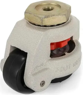 Immagine prodotto di Rotelle orientabili - Rotelle livellanti retrattili per macchine - Carichi pesanti - Rotabili a 360° - Piedini regolabili - Set da 4