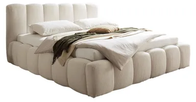 Produktbild von Bettgestell - 180 x 200 cm - Beige - Webstoff - mit Bettkasten