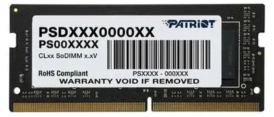 Produktbild von Patriot Memory Signature Line PSD416G320081S, 16 GB, 1 x 16 GB, DDR4, 3200 MHz, 260-pin SO-DIMM