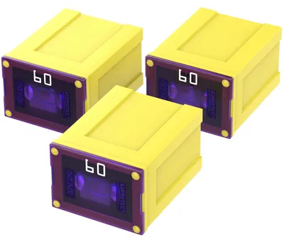 Productafbeelding van AUPROTEC JCASE LP blokkering, female OTO JLP, 60A, geel, 3 stuks