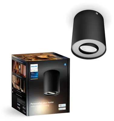 Imagen del producto de Philips Hue 929003811201, Foco inteligente, Bluetooth, Negro, LED, Metal, GU10
