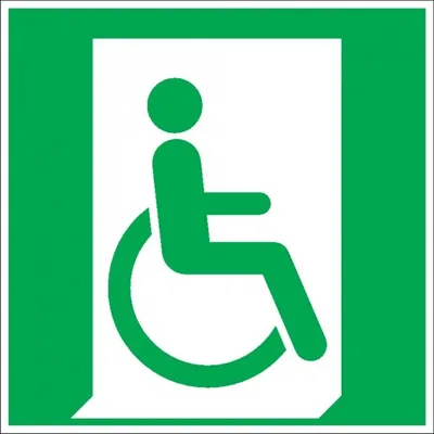 Produktbild von Dreifke® Aufkleber I Rettungszeichen Rettungsweg Rollstuhlfahrer rechts, Foli...