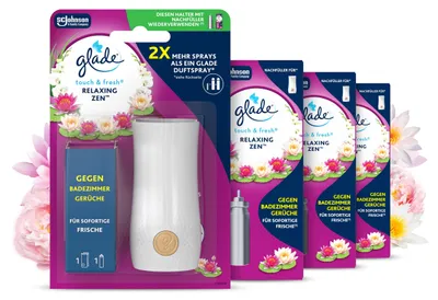 Produktbild von Glade Touch & Fresh (Brise One Touch) Vorteilspack, Halter (inkl. Nachfüller) +
