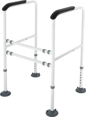 Obrázek produktu pro Famanu držák na toaletní papír – nastavitelná výška a šířka, vysoká nosnost – bílý – 50x43x68-80 cm
