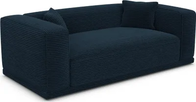 Produktbild von Cord 3-Sitzer Couch Diora Dunkelblau