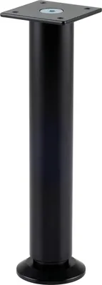 Produktbild von Dekorfuß 30mm Durchmesser, Möbelfuß Länge 190mm, Alu schwarz matt höhenverstellbar