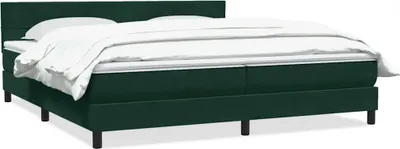 Zdjęcie produktu dla Łóżko Typu Box Spring Z Materacem Ciemnozielone 180X220 Cm Lumarko!
