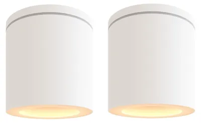 Produktbild von Ledvion 2er Set LED Aufbauspot IP54 Weiss GU10 Fassung ohne Leuchtmittel