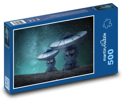 Zdjęcie produktu dla Puzzle 500 Radioteleskopy pod gwiazdami - martinpuzzle