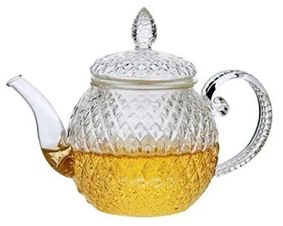 Produktbild von Kleine Glaskanne mit Edelstahlfilter 500ml