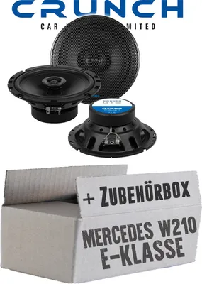 Produktbild von lasse W210 Heck Ablage - Lautsprecher Boxen Crunch GTS62 - 16,5cm 2-Wege Koax GTS 62 Auto Einbauzubehör - Einbauset passend für Mercedes E-Klasse JUST SOUND best choice for caraudio
