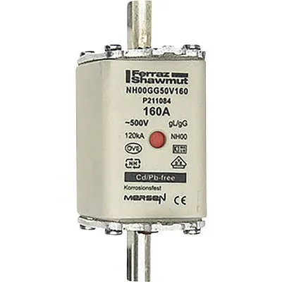 Produktbild von Mersen 1B769.000000 NH00 160A gG 500V NH-Sicherung sfü spannungsführend