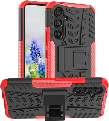 Produktbild von Samsung Galaxy A54 Hülle - Coverup Panzer Back Cover mit Ständer - Rot