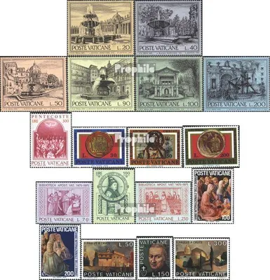 Produktbild von Briefmarken Vatikanstadt 1975 Mi 657-674 (kompl.Ausg.) Jahrgang 1975 komplett postfrisch Denkmalschutzjahr