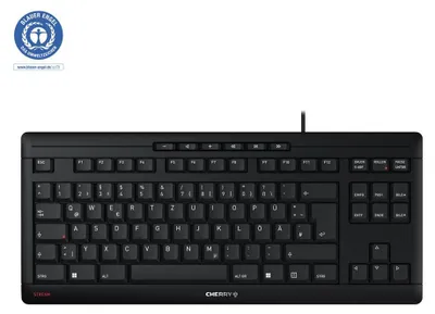 Produktbild von CHERRY STREAM KEYBOARD TKL, Kabelgebunden, USB, Scherenschalter, QWERTZ, Schwarz