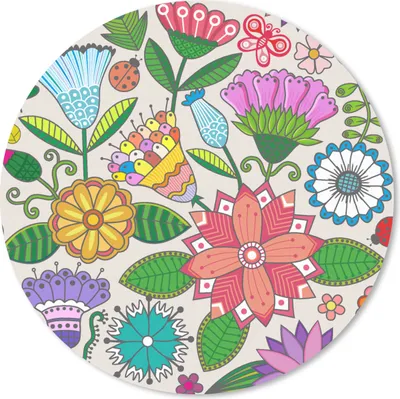 Produktbild von MuchoWow® Mauspad Mousepad Blumen - Regenbogen - Schmetterling - Design 20x20 cm - Mousepads - Maus Mat - Pad - Mausunterlage - Schreibtischmatte