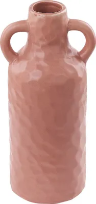 Produktbild von BELIANI Blumenvase Rosa Keramik 24 cm Dekorative Handgemachte Tischdeko Wohnzubehör Traditionelles Design