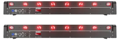 Imagen del producto de Focos de escenario, haz de luz LED, control DMX versátil, 2 unidades de 8x12W