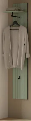 Produktbild von Garderobenpaneel "Loreno" in grün Wandgarderobe 31 x 160 cm