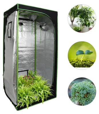 Produktbild von Vigevee Growbox 80x80x180cm Pflanzzelt Indoor 600D Oxford, 99,9% lichtdicht, 95% reflektierend