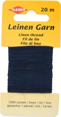 Produktbild von KLEIBER Leinengarn 20 m dunkelblau gewachst