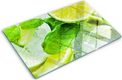 Imagen del producto de Cubierta para placa de cocina – Cubierta para placa de inducción – Placa de vidrio protectora – 80x52 cm – Placas de vidrio protectoras para cocina – Vidrio templado – Limonada con hielo